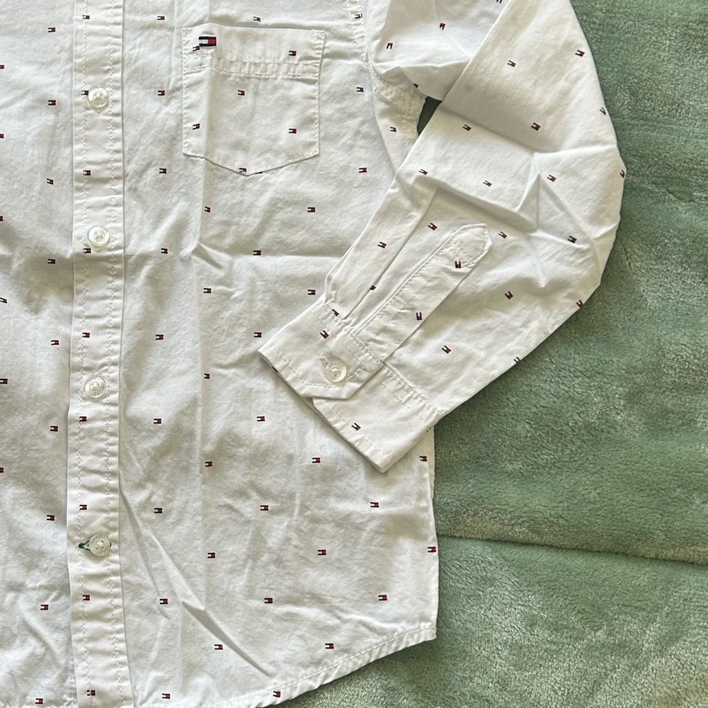 Tommy Hilfiger White Casual Button Down Shirt - Picture 3 of 8